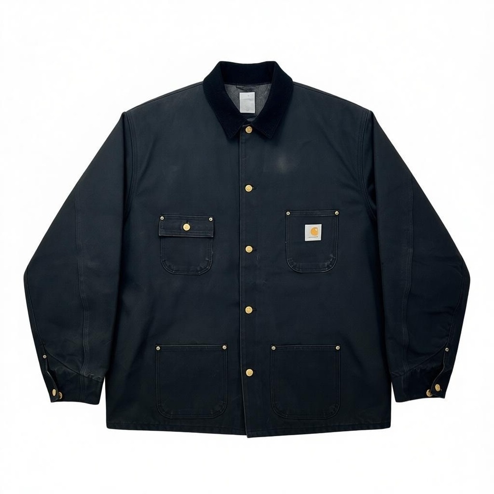 VTG Carhartt Black Blanket Lined Work Chore Coat Mens 3X Barn - AC